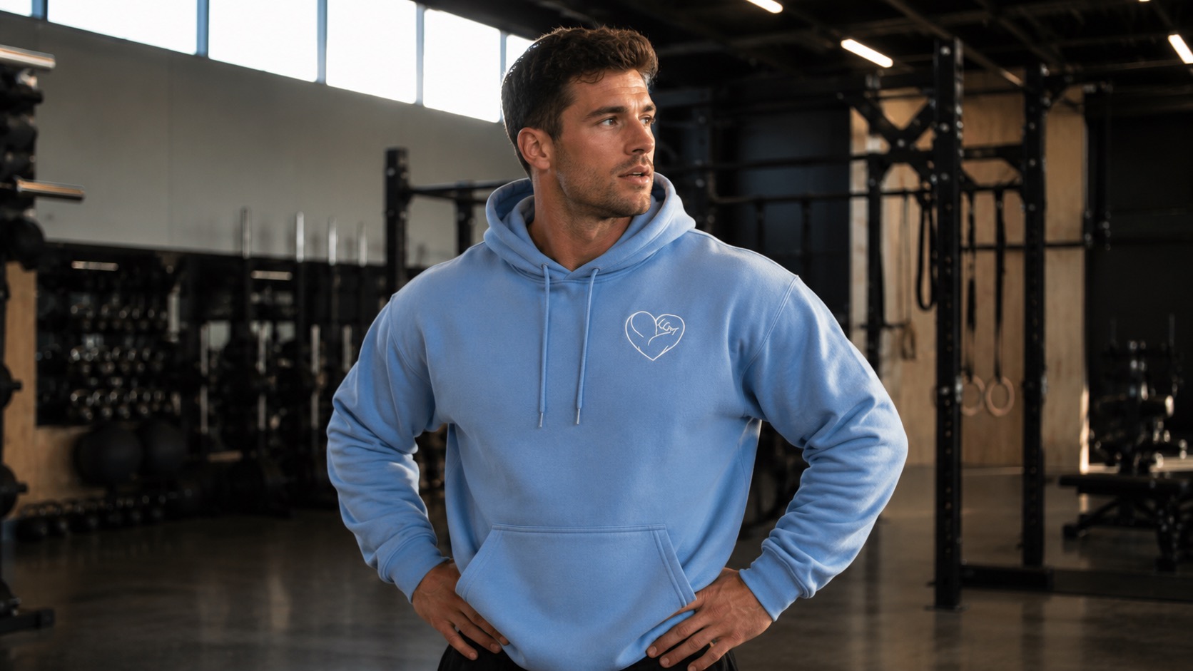 Heartbeat Hoodie, Cloud Blue
